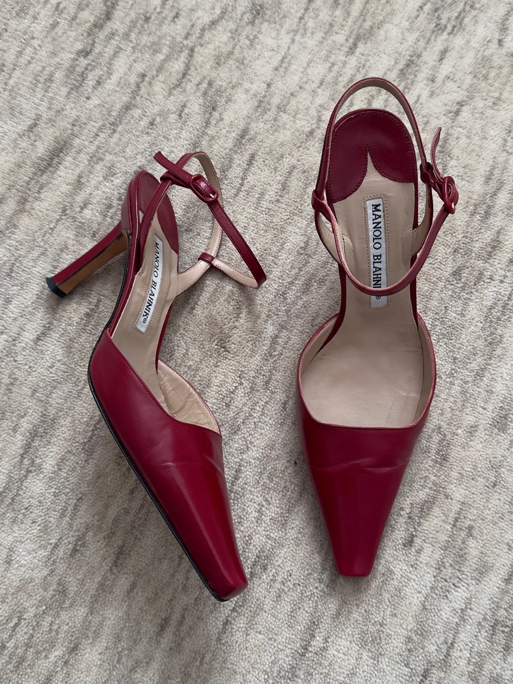 Vintage Manolo Blahnik red heels